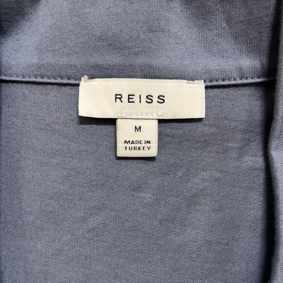 NWOT Reiss | Noble Colorblock Cuban SS Shirt - Navy & Light Blue / Sz M - Picture 6 of 10